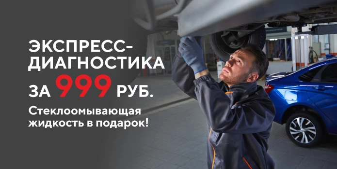 Экспресс-диагностика за 999 руб. + омывайка в подарок!