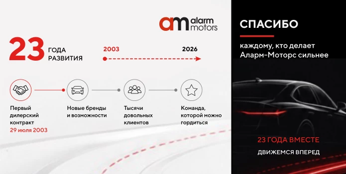23 года вместе: «Аларм-Моторс»
